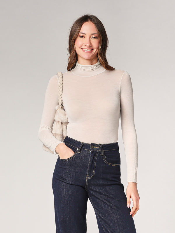 Body cashmere collo alto