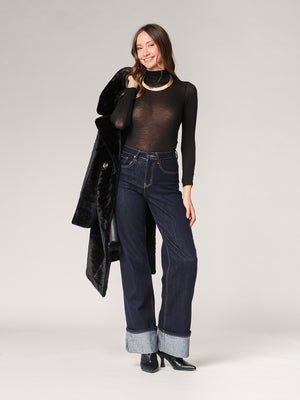 Body cashmere collo alto