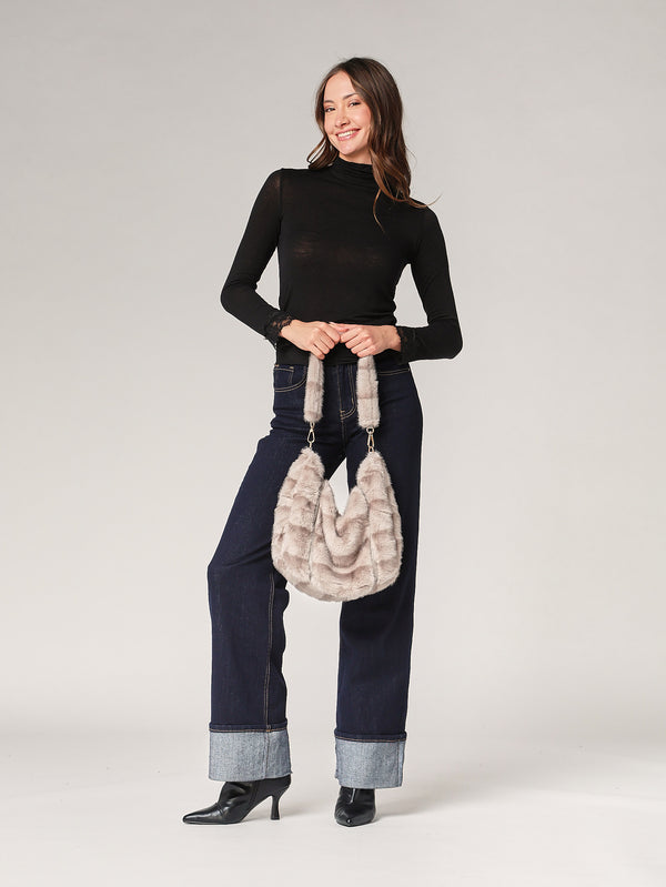 Borsa pelliccia con tracolla