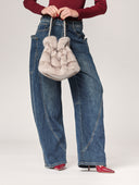 Borsa pelliccia a mano