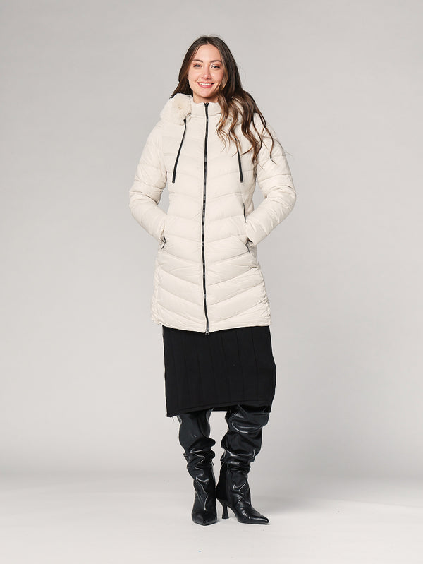 Piumino con cappuccio