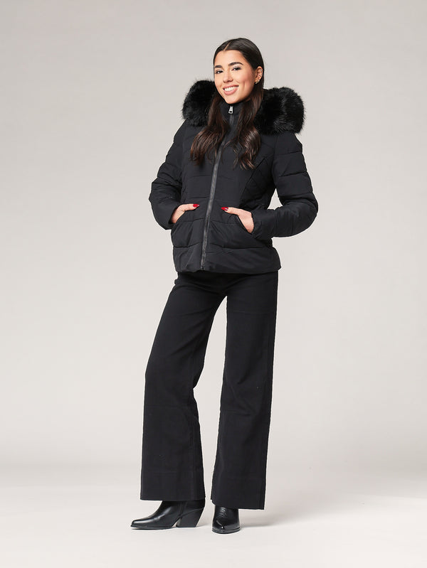 Piumino con cappuccio