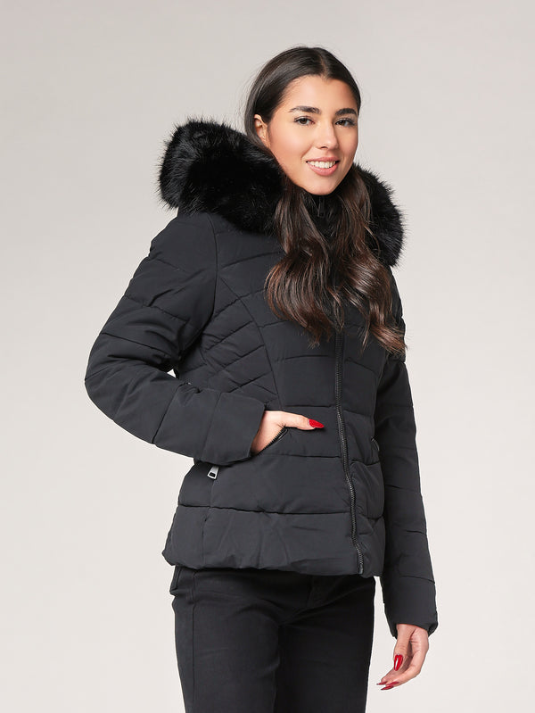 Piumino con cappuccio