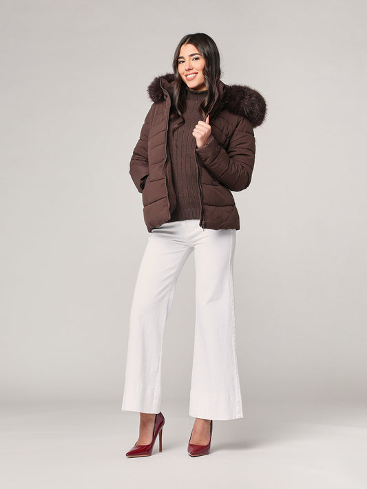 Piumino con cappuccio