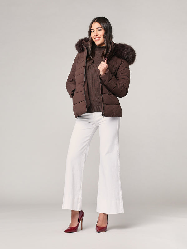 Piumino con cappuccio