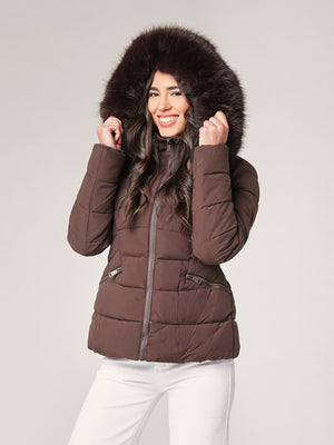 Piumino con cappuccio