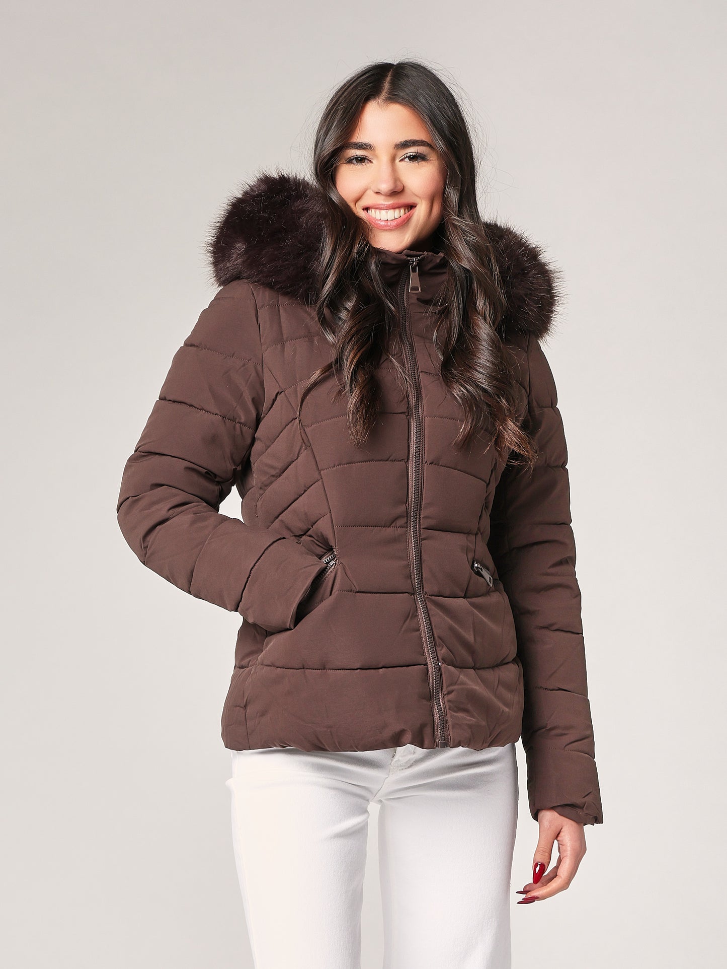 Piumino con cappuccio