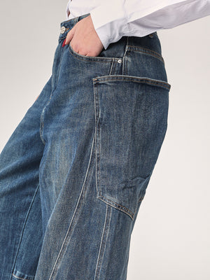 Jeans gamba larga cargo