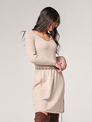 Abito maglia collo V