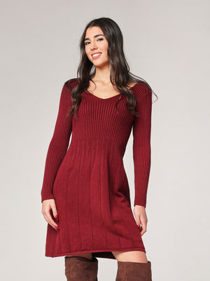 Abito maglia collo V