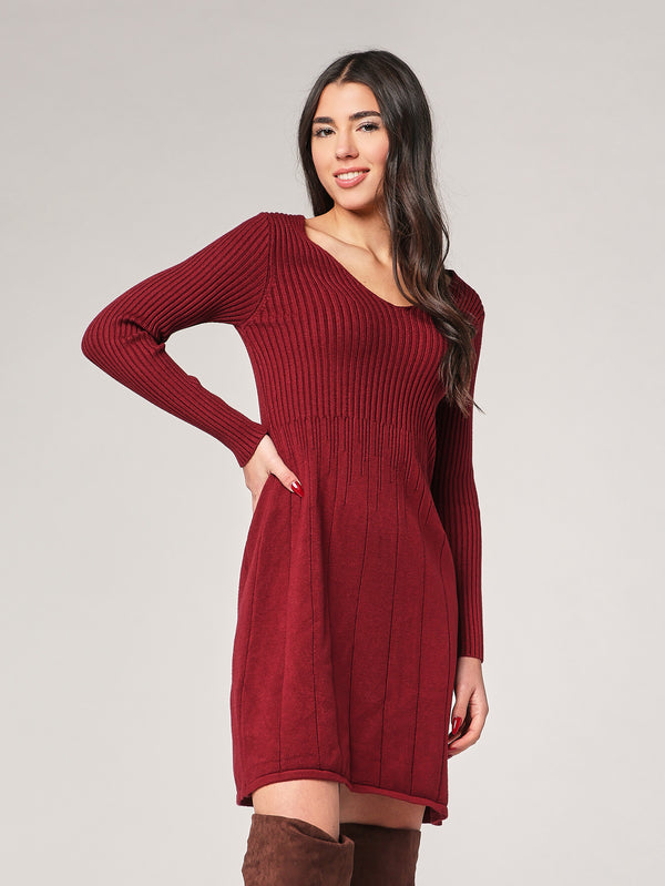 Abito maglia collo V