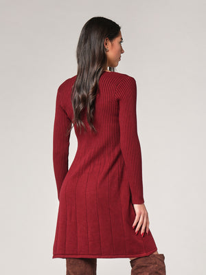 Abito maglia collo V