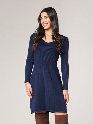 Abito maglia collo V