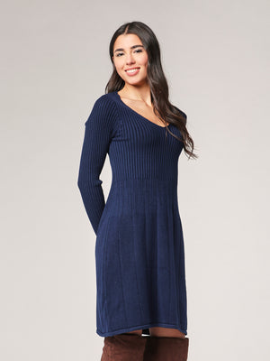 Abito maglia collo V