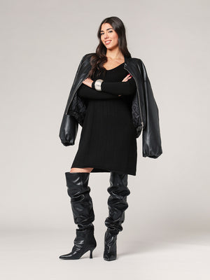 Abito maglia collo V