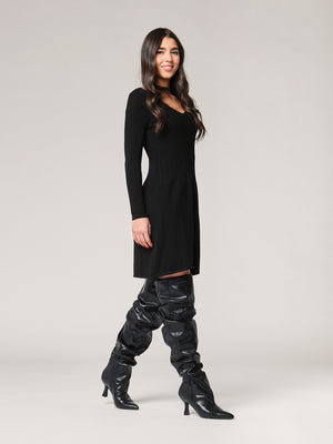 Abito maglia collo V