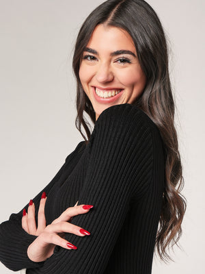 Abito maglia collo V