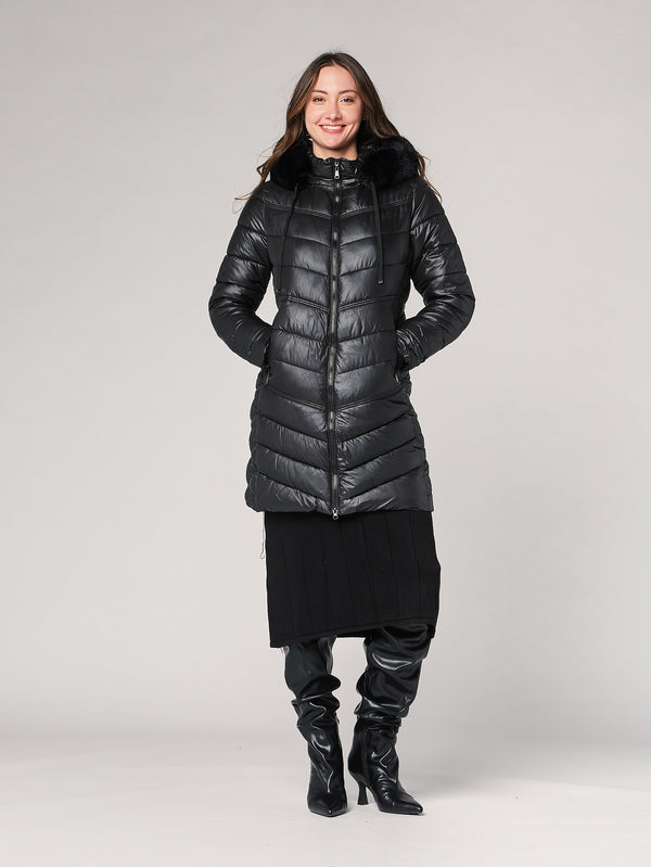 Piumino con cappuccio