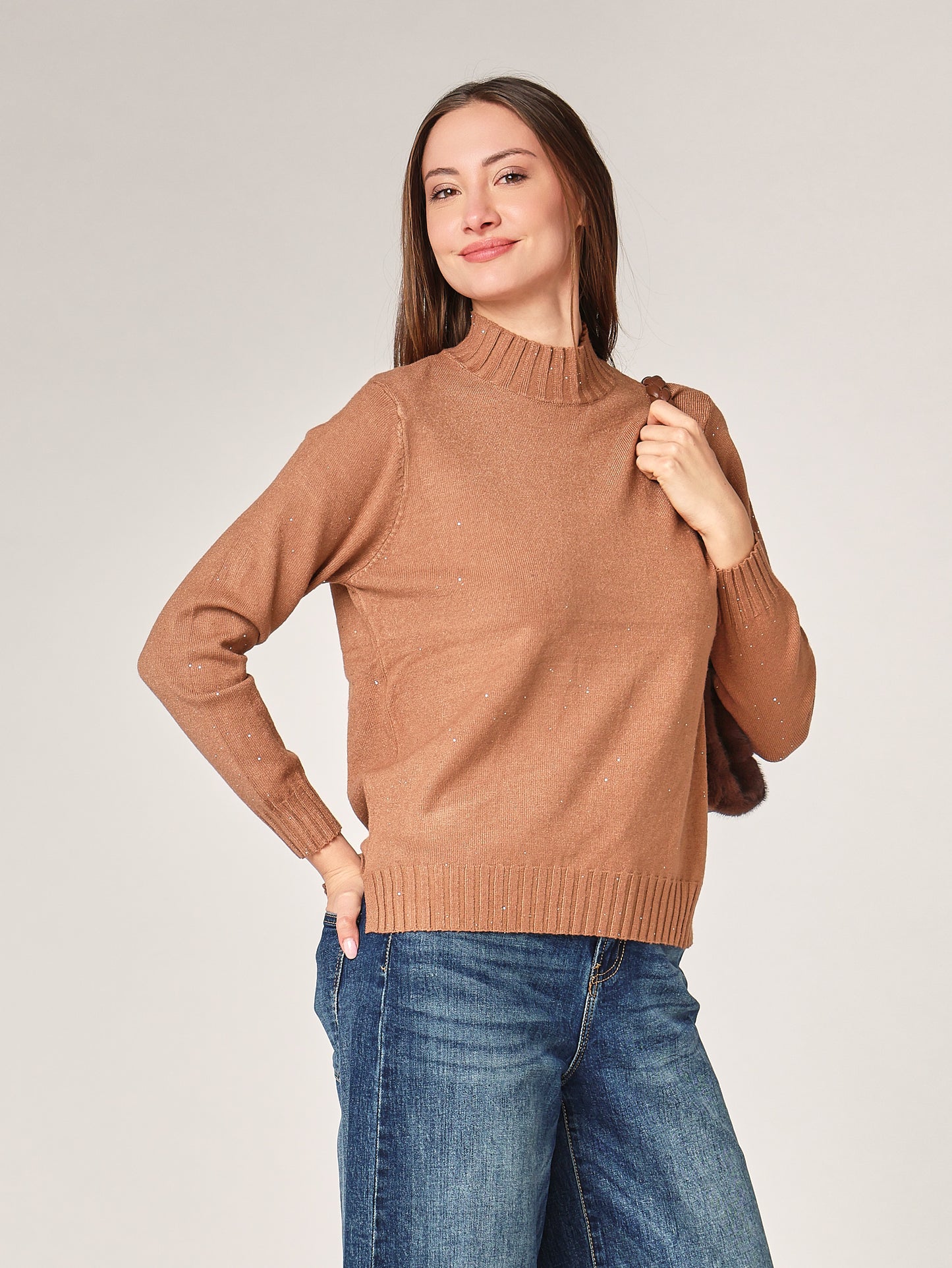 Lupetto con paillettes