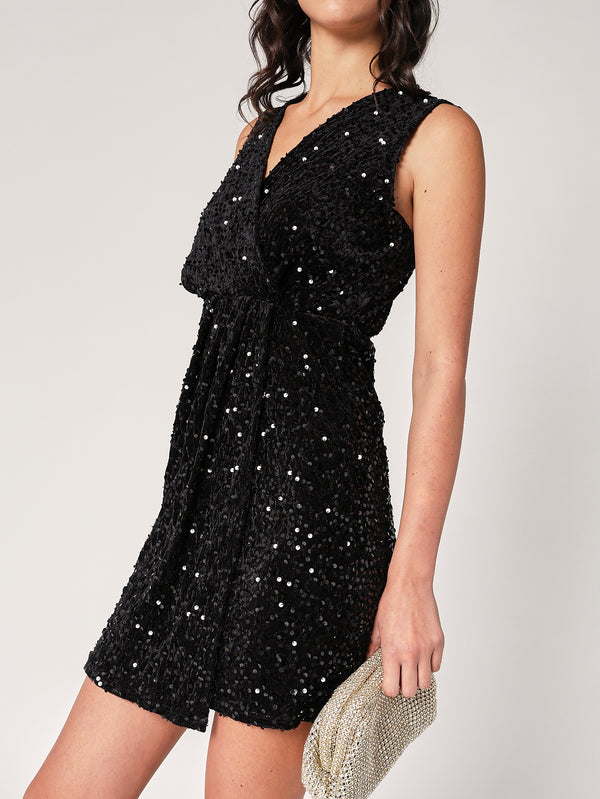 Abito velluto con paillettes
