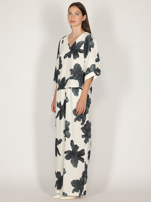 Pantalone in fantasia floreale