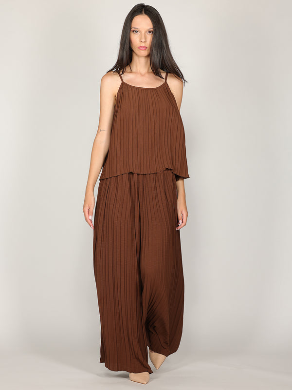 Pantaloni palazzo plisse