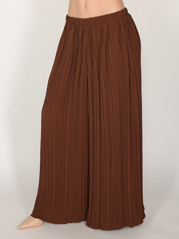 Pantaloni palazzo plisse