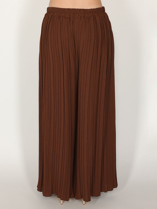 Pantaloni palazzo plisse