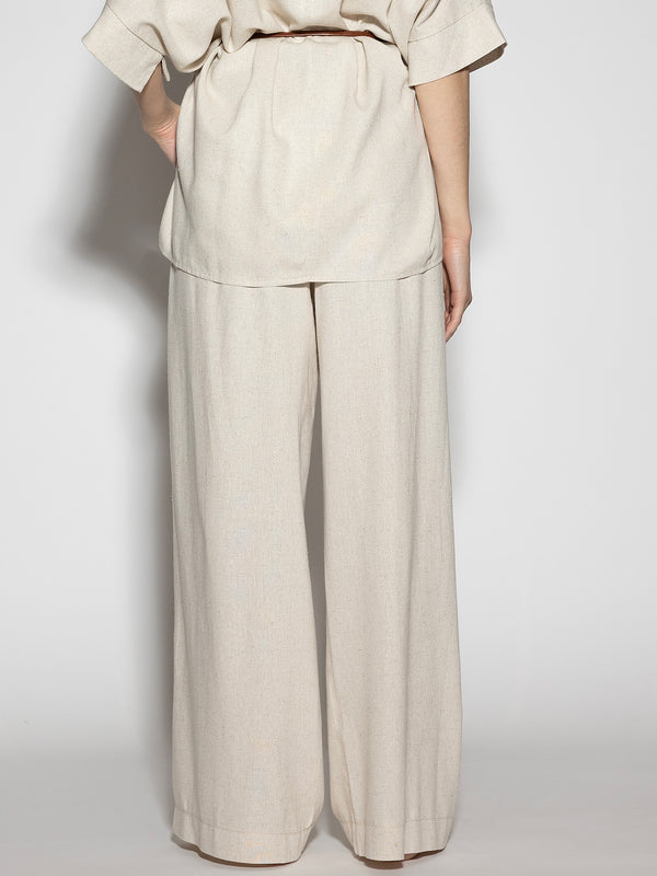 Pantalone effetto lino