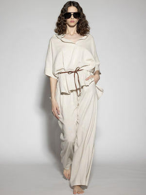 Pantalone effetto lino