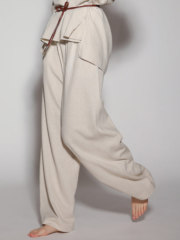 Pantalone effetto lino