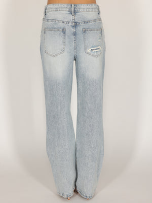 Jeans strap e strass