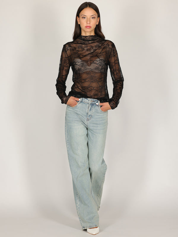 Maglia Nero in pizzo