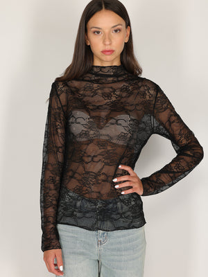 Maglia Nero in pizzo