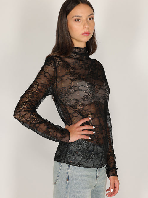 Maglia Nero in pizzo