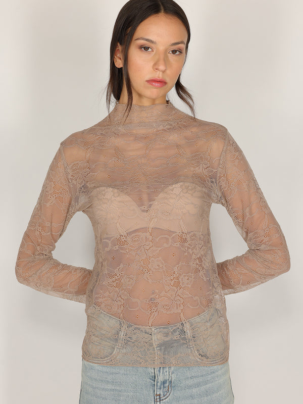 Maglia Cacao in pizzo