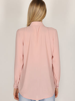 Camicia con colletto gioello
