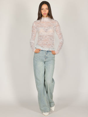 Maglia Bianco in pizzo