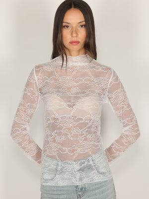 Maglia Bianco in pizzo