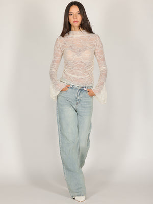 Maglia Panna in pizzo