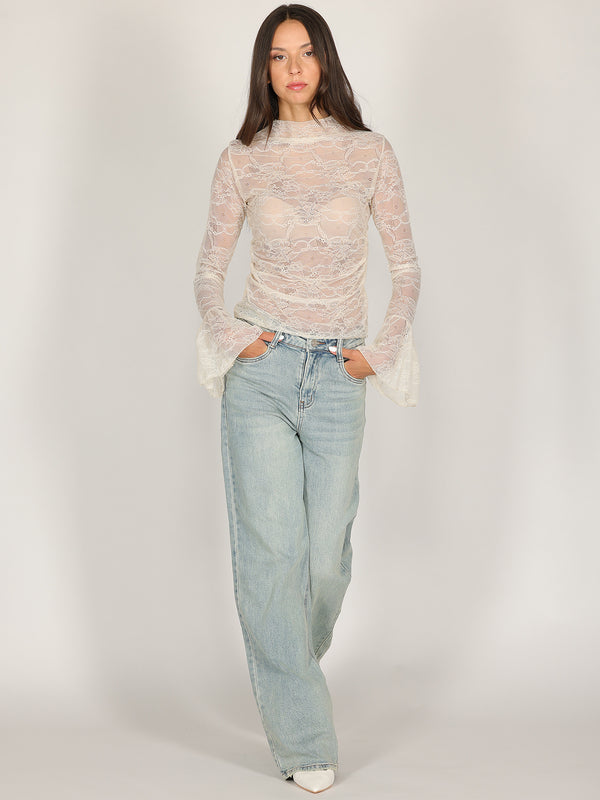 Maglia Panna in pizzo