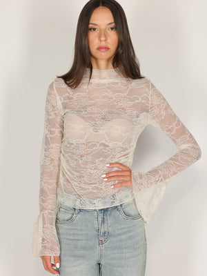 Maglia Panna in pizzo
