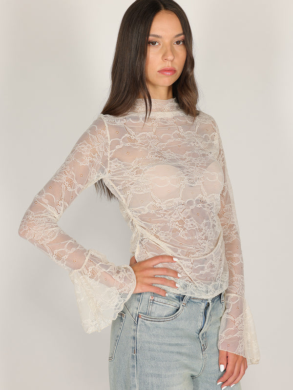 Maglia Panna in pizzo