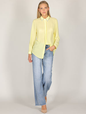 Camicia con colletto gioello
