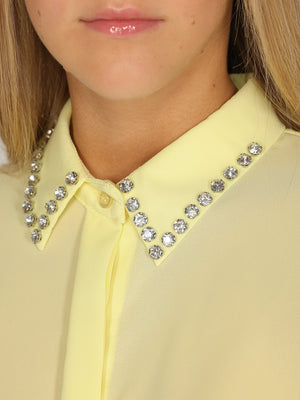Camicia con colletto gioello