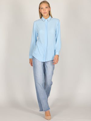 Camicia con colletto gioello