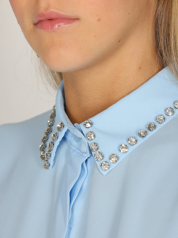 Camicia con colletto gioello