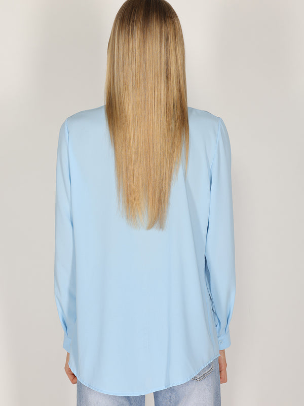 Camicia con colletto gioello