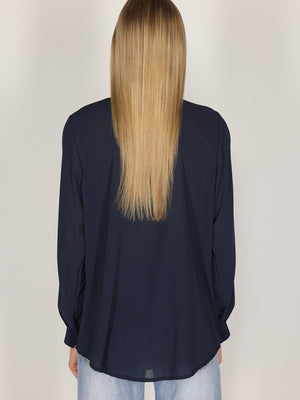 Camicia con colletto gioello