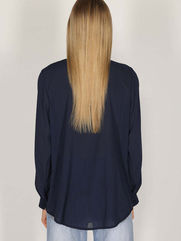 Camicia con colletto gioello